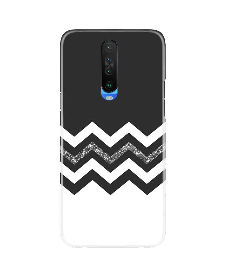 Black white Pattern2Mobile Back Case for Poco X2 (Design - 83) Black white Pattern2Case for Poco X2
