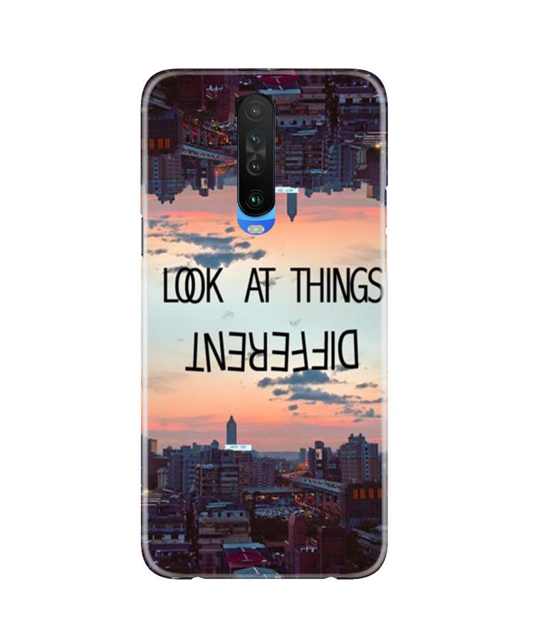 Look at things different Mobile Back Case for Poco X2 (Design - 99) Look at things different Case for Poco X2