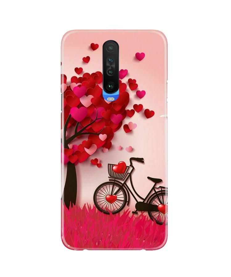 Red Heart Cycle Mobile Back Case for Poco X2 (Design - 222) Red Heart Cycle Case for Poco X2 (Design No. 222)
