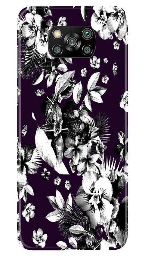 white flowers Mobile Back Case for Poco X3 Pro (Design - 7) white flowers Case for Poco X3 Pro