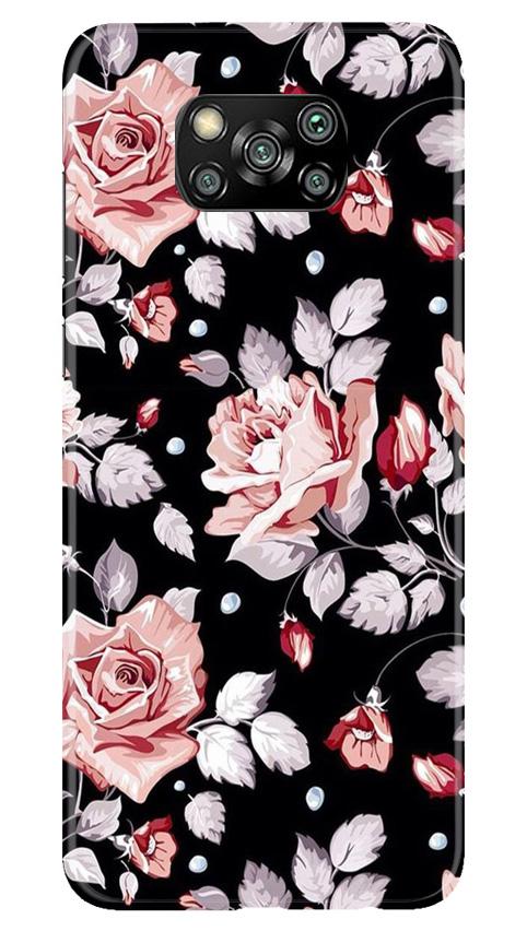 Pink rose Mobile Back Case for Poco X3 Pro (Design - 12) Pink rose Case for Poco X3 Pro