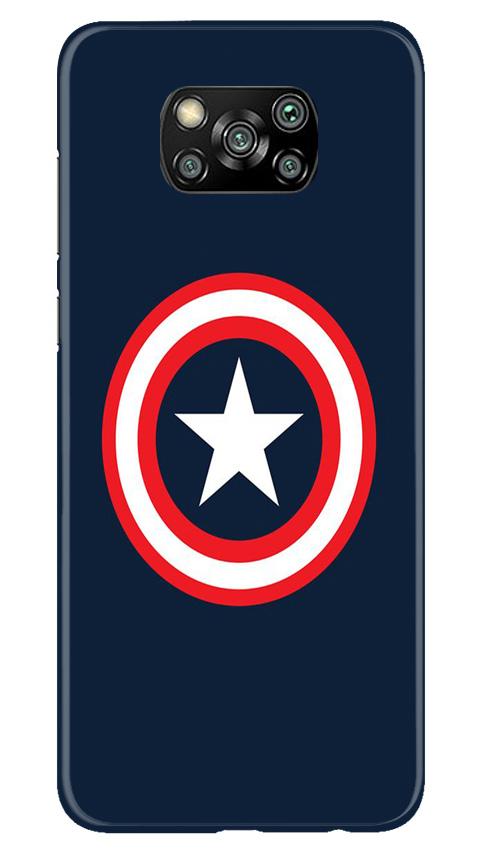 Captain America Mobile Back Case for Poco X3 Pro (Design - 42) Captain America Case for Poco X3 Pro