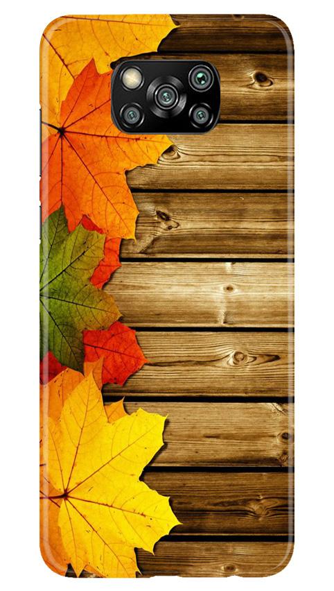 Wooden look3 Mobile Back Case for Poco X3 (Design - 61) Wooden look3 Case for Poco X3