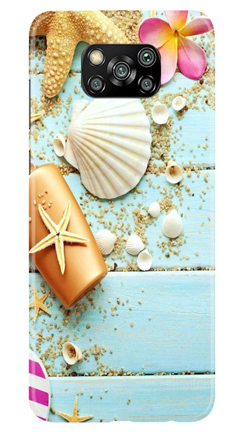 Sea Shells Mobile Back Case for Poco X3 Pro (Design - 63) Sea Shells Case for Poco X3 Pro
