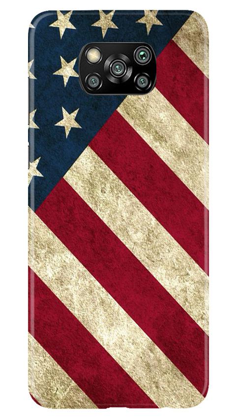 America Mobile Back Case for Poco X3 (Design - 79) America Case for Poco X3