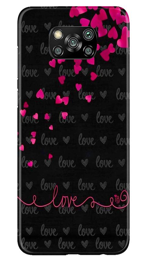 Love in Air Mobile Back Case for Poco X3 (Design - 89) Love in Air Case for Poco X3