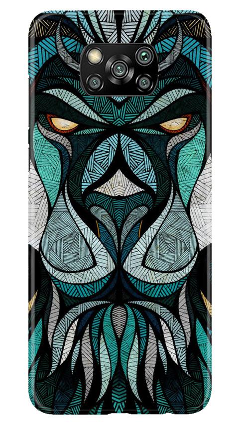 Lion Mobile Back Case for Poco X3 (Design - 97) Lion Case for Poco X3