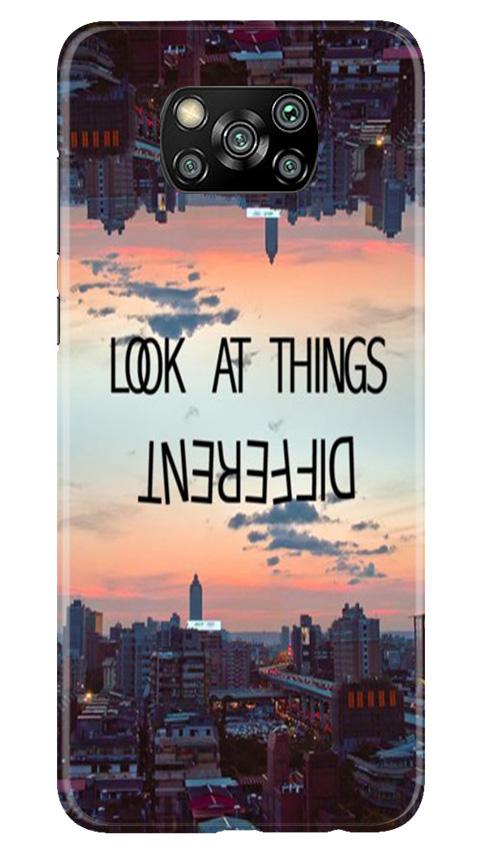 Look at things different Mobile Back Case for Poco X3 Pro (Design - 99) Look at things different Case for Poco X3 Pro