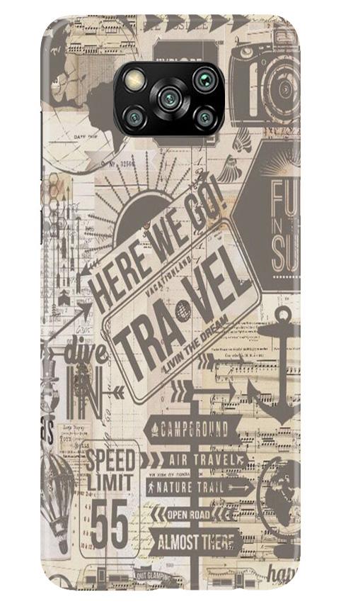 Travel Mobile Back Case for Poco X3 (Design - 104) Travel Case for Poco X3 (Design - 104)