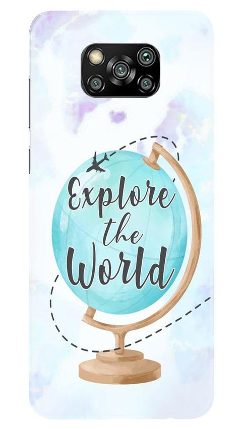 Explore the World Mobile Back Case for Poco X3 Pro (Design - 207) Explore the World Case for Poco X3 Pro (Design No. 207)