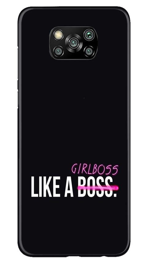 Like a Girl Boss Mobile Back Case for Poco X3 Pro (Design - 265) Like a Girl Boss Case for Poco X3 Pro (Design No. 265)
