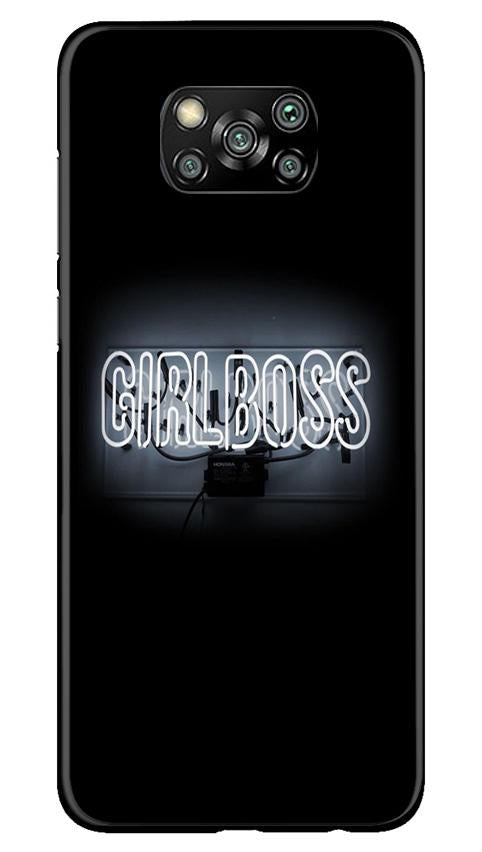 Girl Boss Black Mobile Back Case for Poco X3 Pro (Design - 268) Girl Boss Black Case for Poco X3 Pro (Design No. 268)
