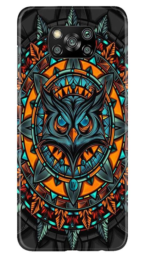 Owl Mobile Back Case for Poco X3 Pro (Design - 360)
