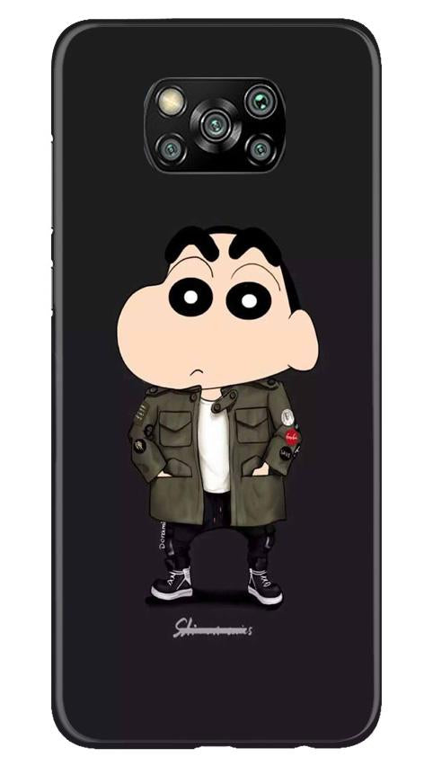 Shin Chan Mobile Back Case for Poco X3 (Design - 391)