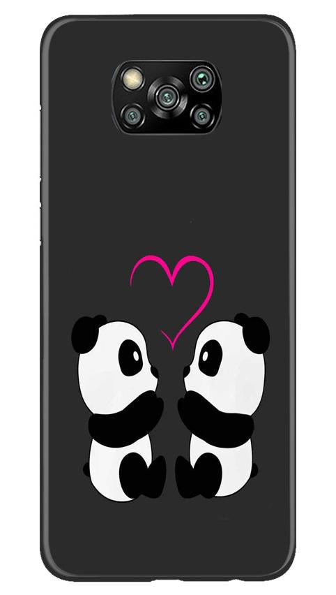 Panda Love Mobile Back Case for Poco X3 Pro (Design - 398) Panda Love Mobile Back Case for Poco X3 Pro (Design - 398)