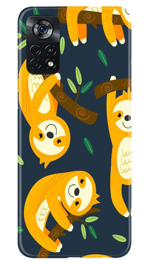 Racoon Pattern Mobile Back Case for Poco X4 Pro (Design - 2) Racoon Pattern Case for Poco X4 Pro