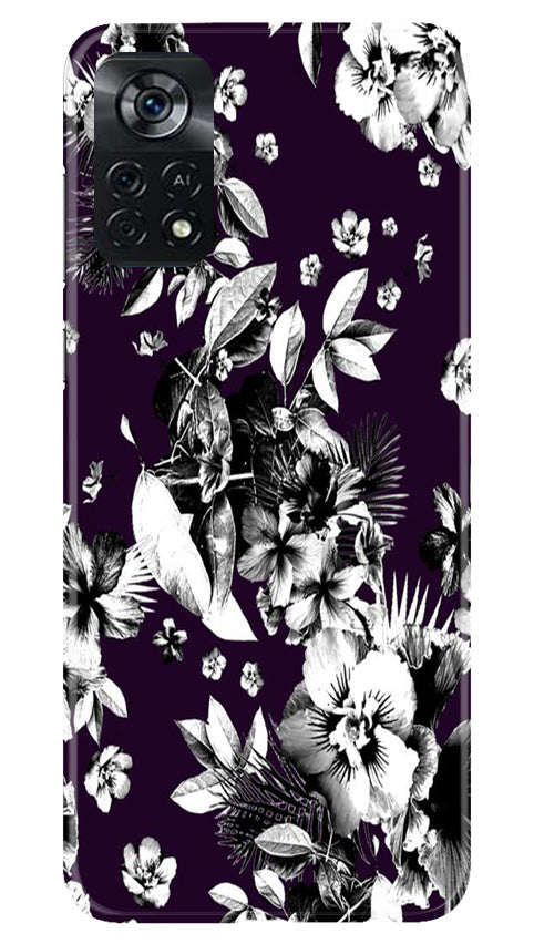 white flowers Mobile Back Case for Poco X4 Pro (Design - 7) white flowers Case for Poco X4 Pro