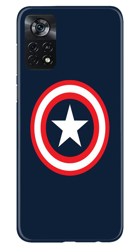 Captain America Mobile Back Case for Poco X4 Pro (Design - 42) Captain America Case for Poco X4 Pro
