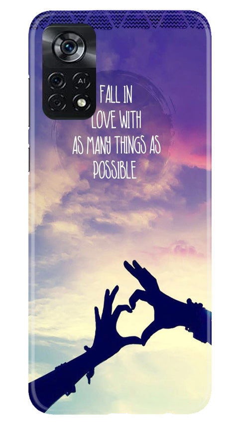Fall in love Mobile Back Case for Poco X4 Pro (Design - 50) Fall in love Case for Poco X4 Pro