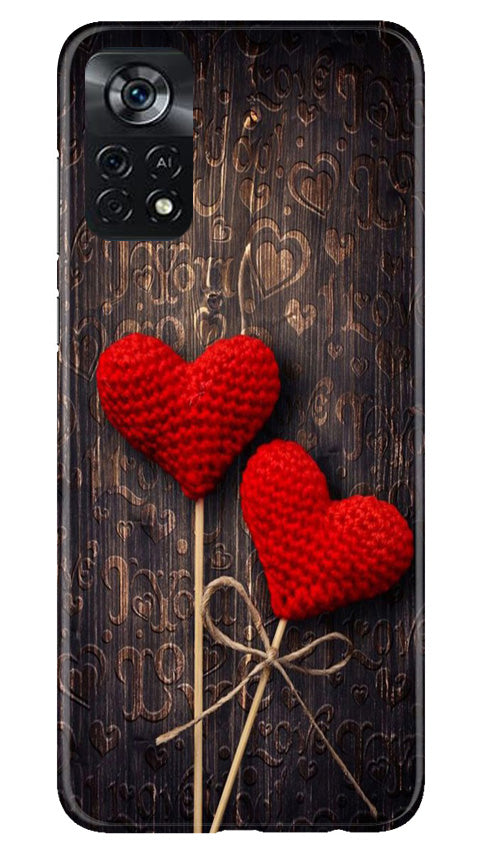 Red Hearts Mobile Back Case for Poco X4 Pro (Design - 80) Red Hearts Case for Poco X4 Pro