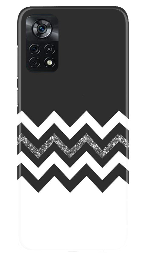 Black white Pattern2Mobile Back Case for Poco X4 Pro (Design - 83) Black white Pattern2Case for Poco X4 Pro