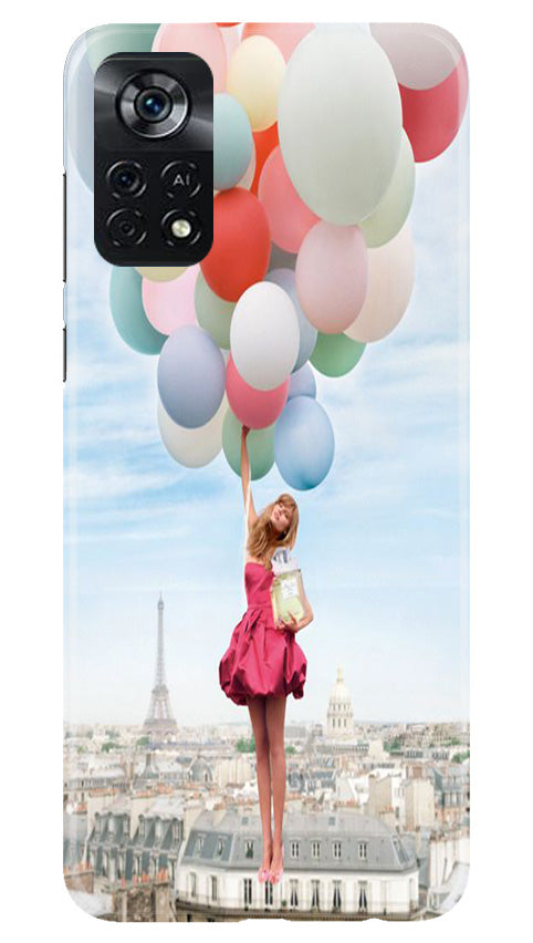 Girl with Baloon Mobile Back Case for Poco X4 Pro (Design - 84) Girl with Baloon Case for Poco X4 Pro