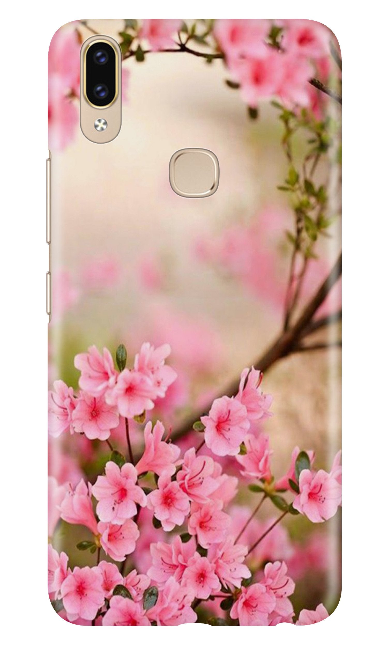 Pink flowers Mobile Back Case for Asus Zenfone Max M2 (Design - 69) Pink flowers Case for Asus Zenfone Max M2