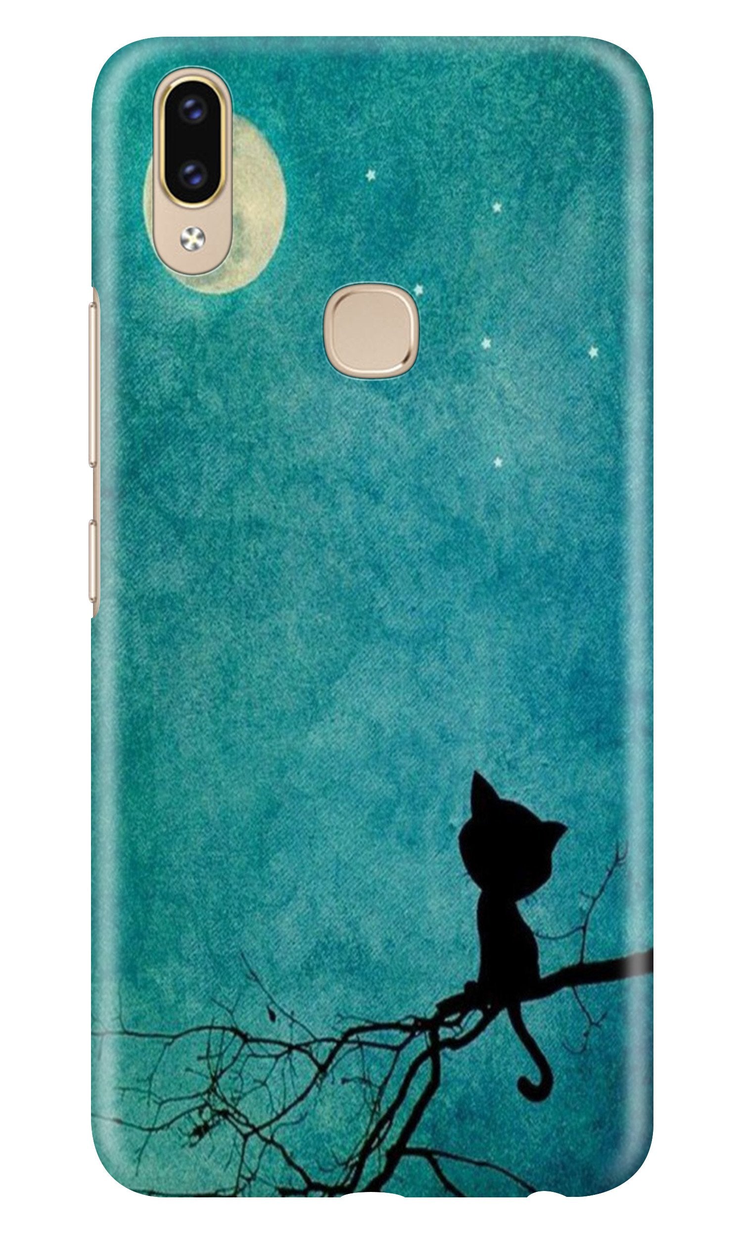 Moon cat Mobile Back Case for Asus Zenfone Max Pro M2 (Design - 70) Moon cat Case for Asus Zenfone Max Pro M2