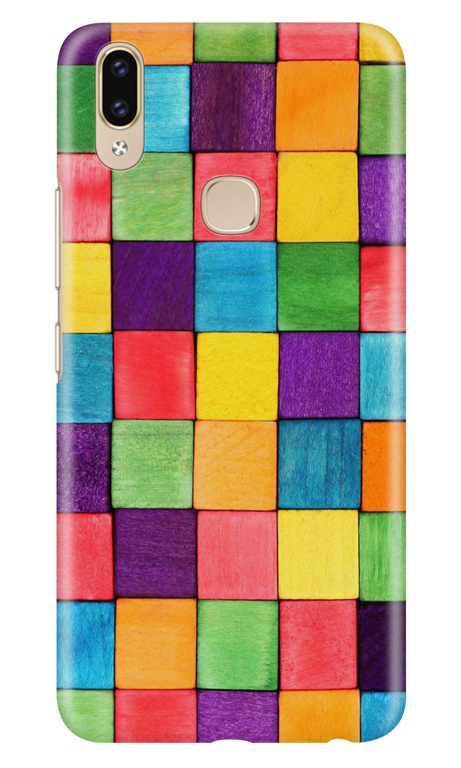 Colorful Square Mobile Back Case for Asus Zenfone Max Pro M2 (Design - 218) Colorful Square Case for Asus Zenfone Max Pro M2 (Design No. 218)