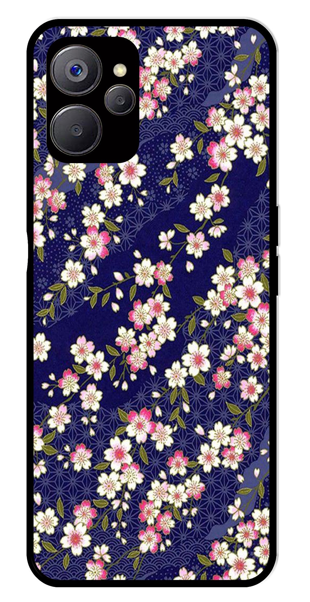 Flower Design Metal Mobile Case for Realme 9i 5G Flower Design Metal Mobile Case for Realme 9i 5G (Design No -25)