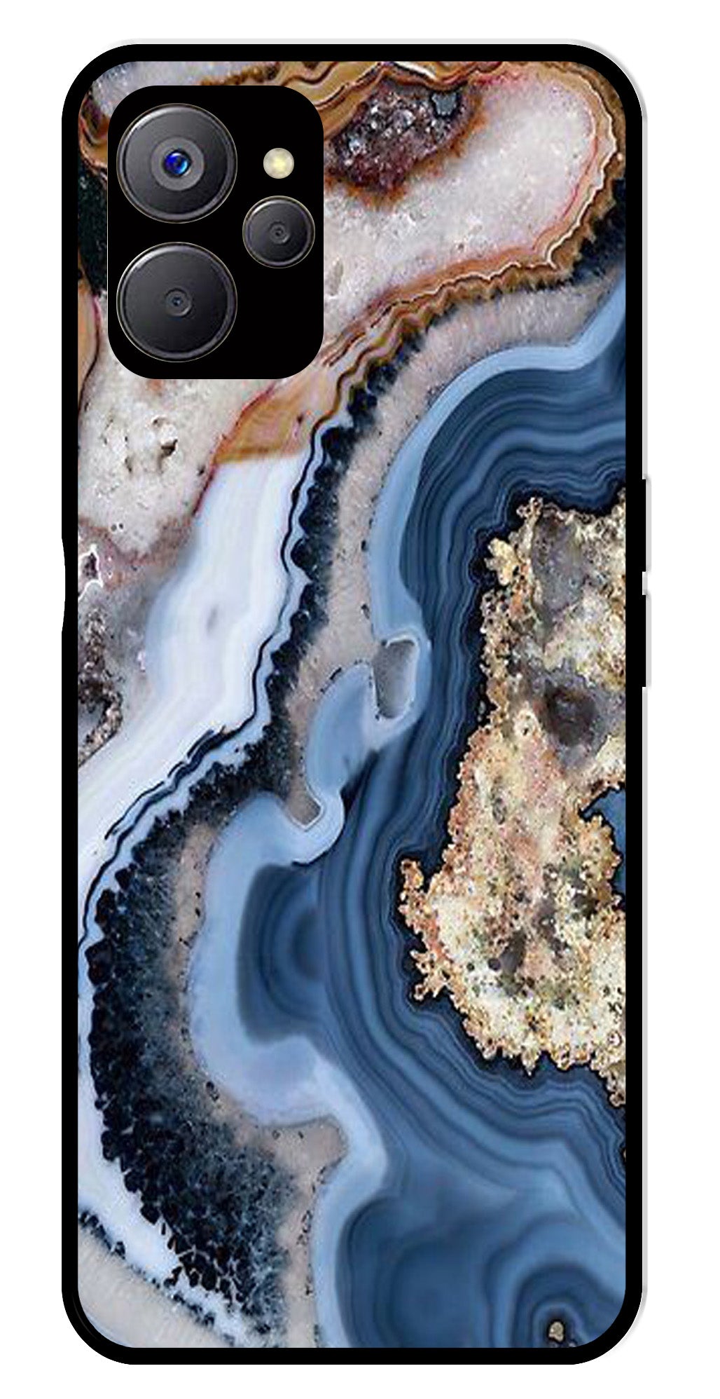 Marble Design Metal Mobile Case for Realme 9i 5G Marble Design Metal Mobile Case for Realme 9i 5G (Design No -53)