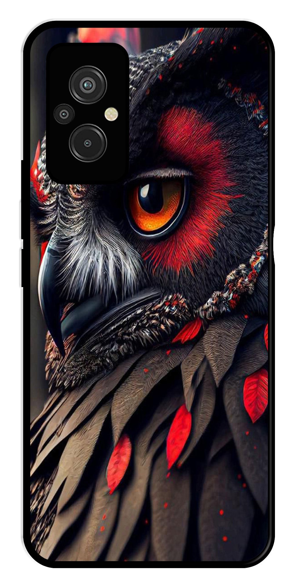 Owl Design Metal Mobile Case for Redmi 11 Prime Owl Design Metal Mobile Case for Redmi 11 Prime (Design No -26)