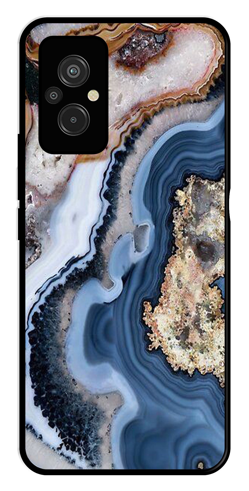 Marble Design Metal Mobile Case for Redmi 11 Prime Marble Design Metal Mobile Case for Redmi 11 Prime (Design No -53)