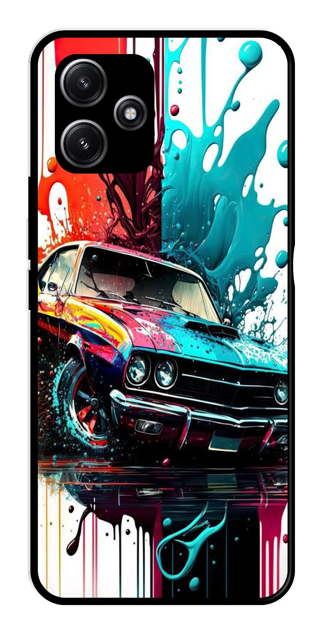 Vintage Car Metal Mobile Case for Poco M6 Pro 5G Vintage Car Metal Mobile Case for Poco M6 Pro 5G (Design No -29)