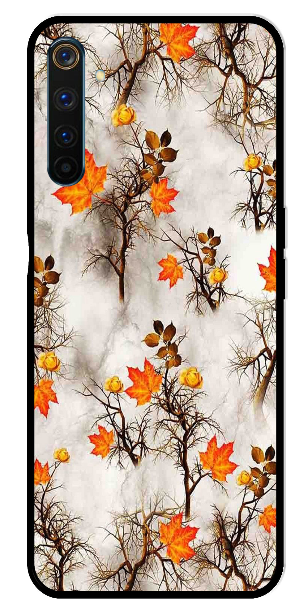 Autumn leaves Metal Mobile Case for Realme 6 Pro (Design No -55)