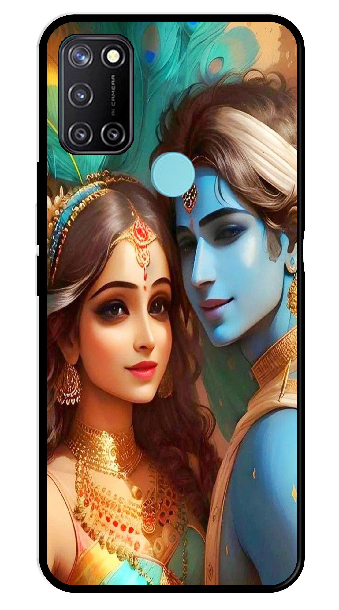 Lord Radha Krishna Metal Mobile Case for Realme C17 Lord Radha Krishna Metal Mobile Case for Realme C17 (Design No -01)