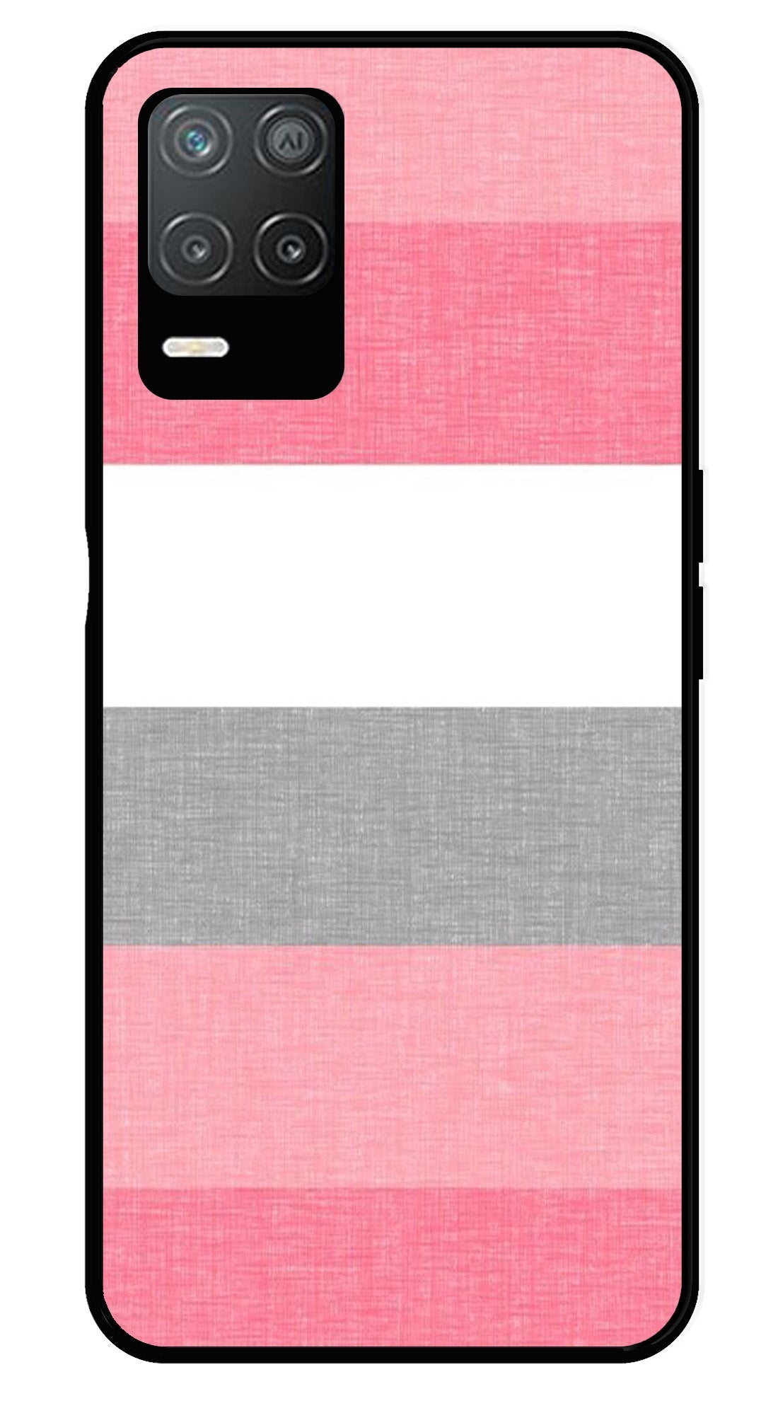 Pink Pattern Metal Mobile Case for Realme Narzo 30 5G Pink Pattern Metal Mobile Case for Realme Narzo 30 5G (Design No -23)