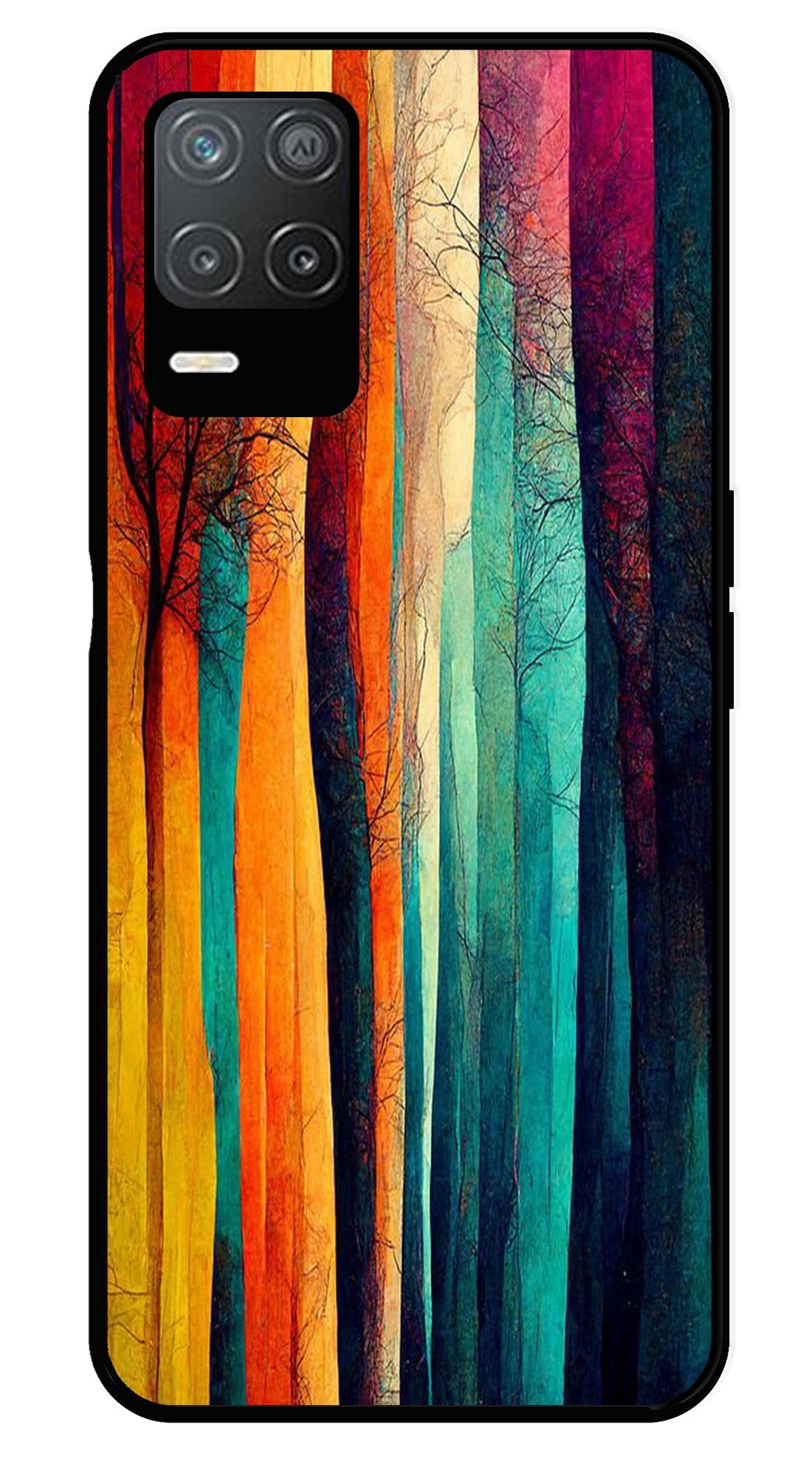 Modern Art Colorful Metal Mobile Case for Realme 8 5G Modern Art Colorful Metal Mobile Case for Realme 8 5G (Design No -47)