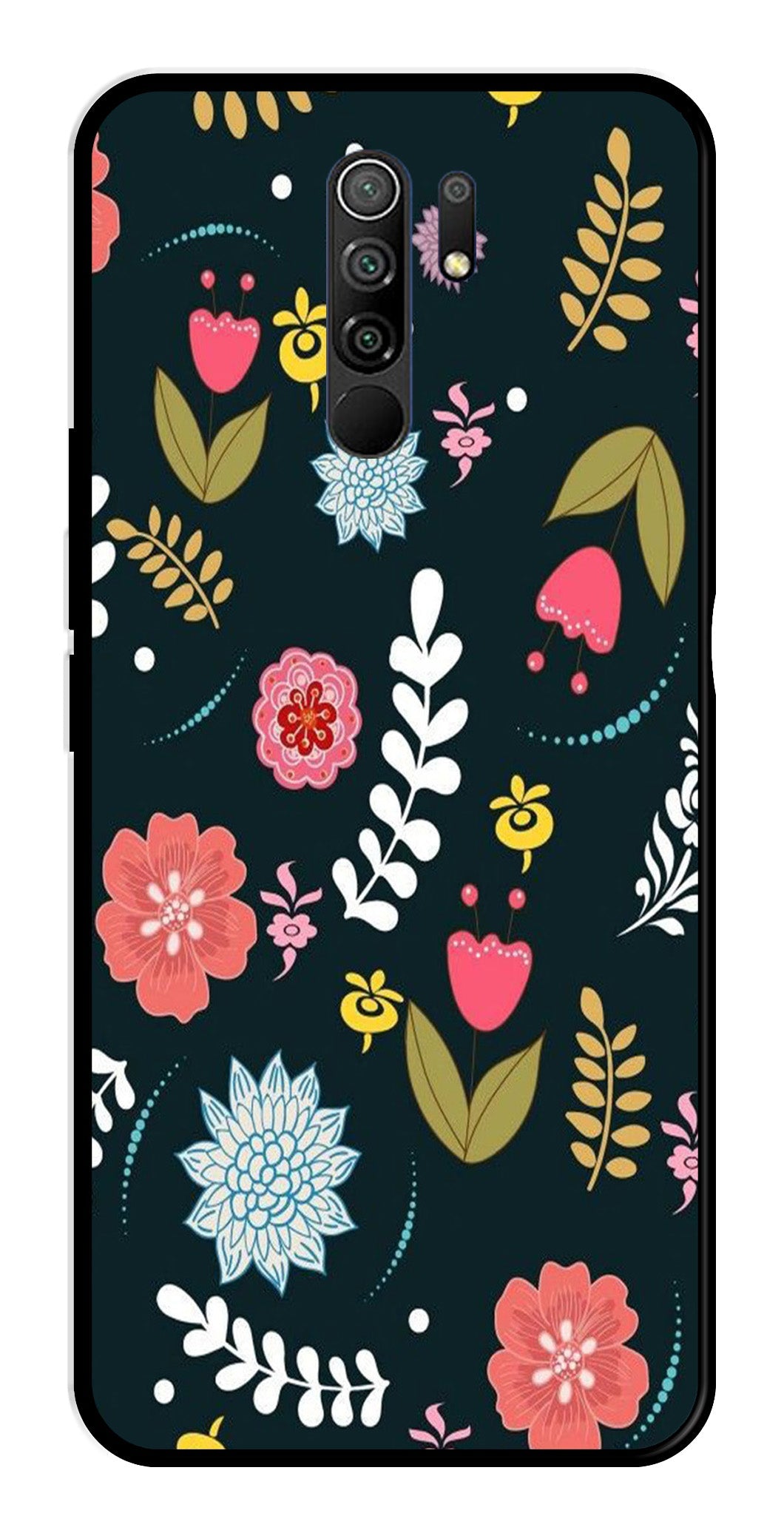 Floral Pattern2 Metal Mobile Case for Redmi 9 Prime Floral Pattern2 Metal Mobile Case for Redmi 9 Prime (Design No -12)