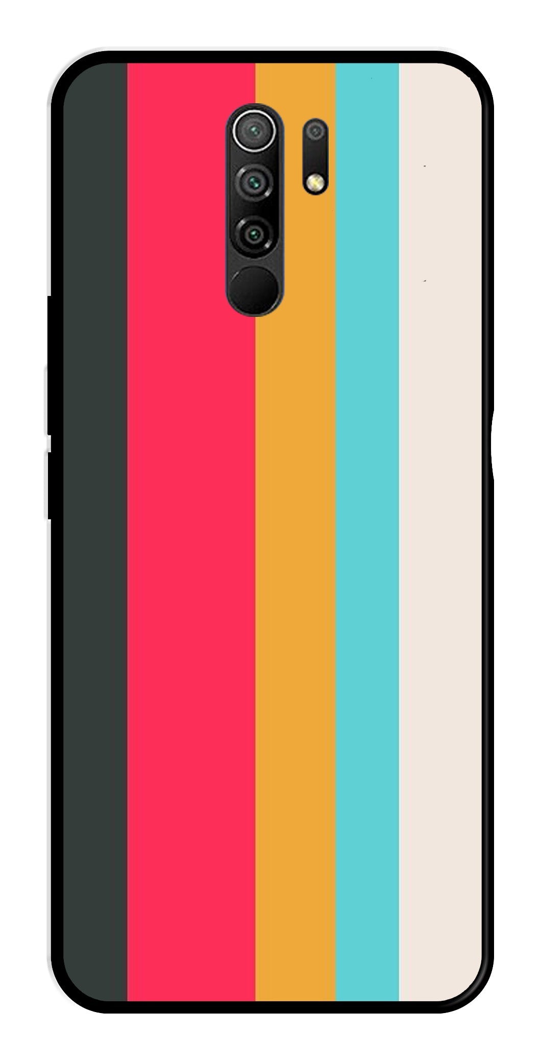 Muted Rainbow Metal Mobile Case for Redmi 9 Prime Muted Rainbow Metal Mobile Case for Redmi 9 Prime (Design No -31)