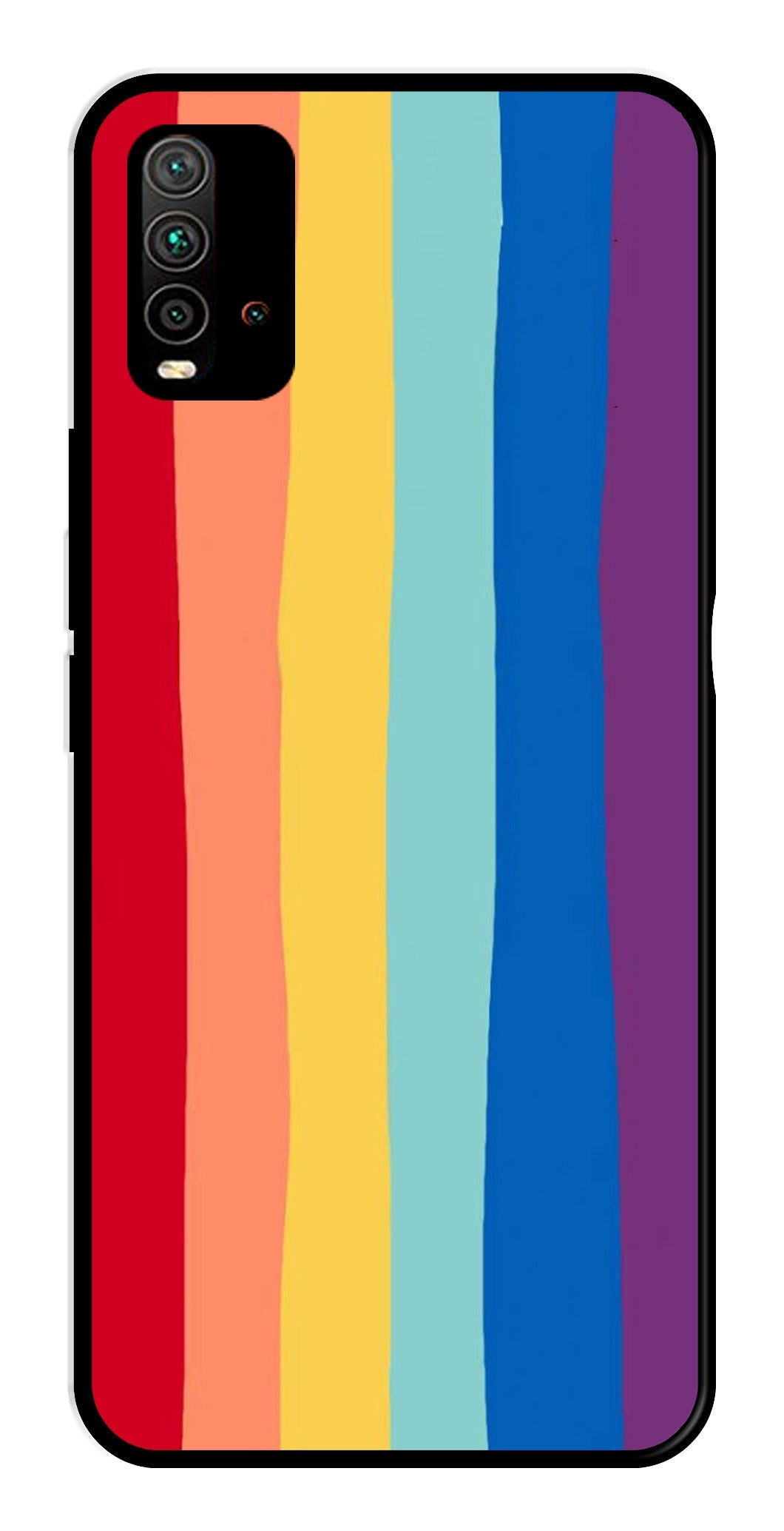 Rainbow MultiColor Metal Mobile Case for Redmi 9 Power Rainbow MultiColor Metal Mobile Case for Redmi 9 Power (Design No -03)