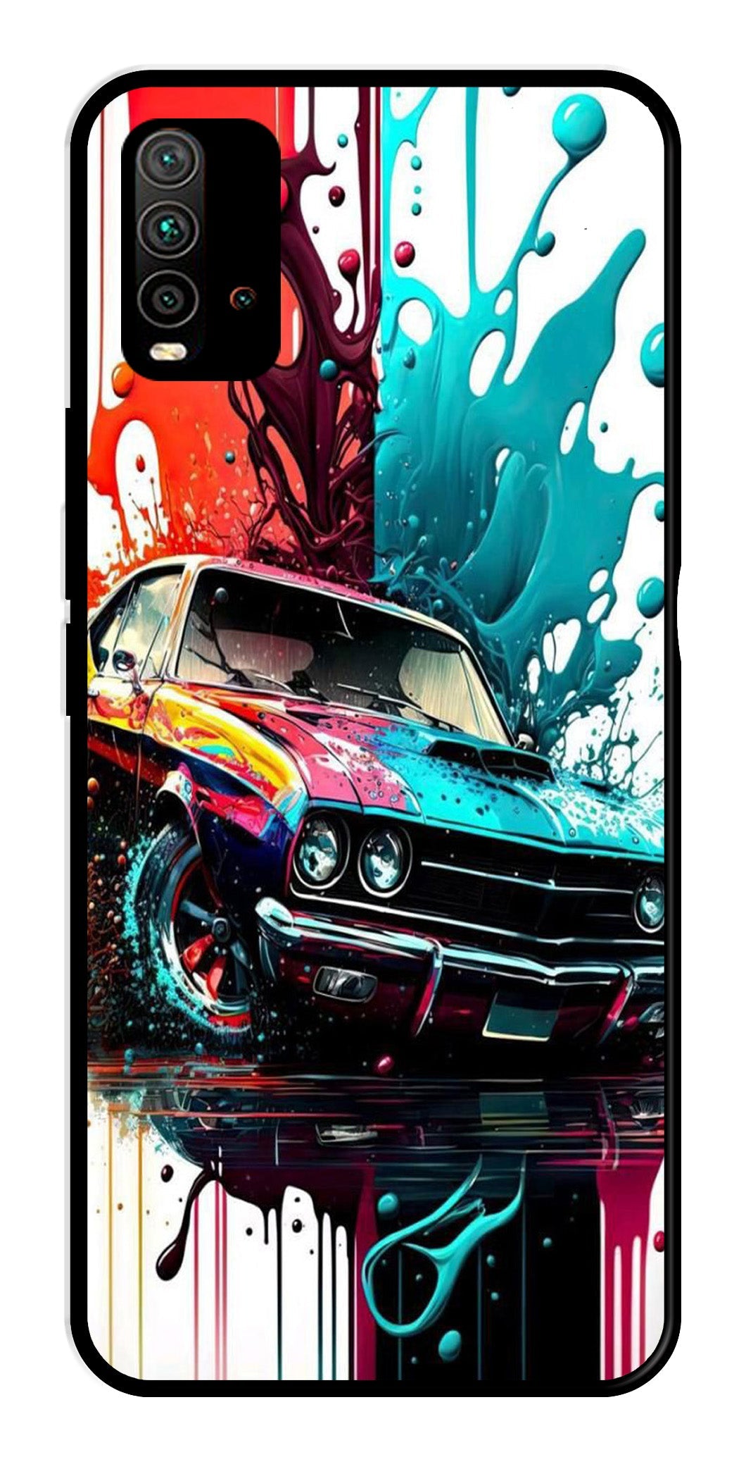 Vintage Car Metal Mobile Case for Redmi 9 Power Vintage Car Metal Mobile Case for Redmi 9 Power (Design No -29)