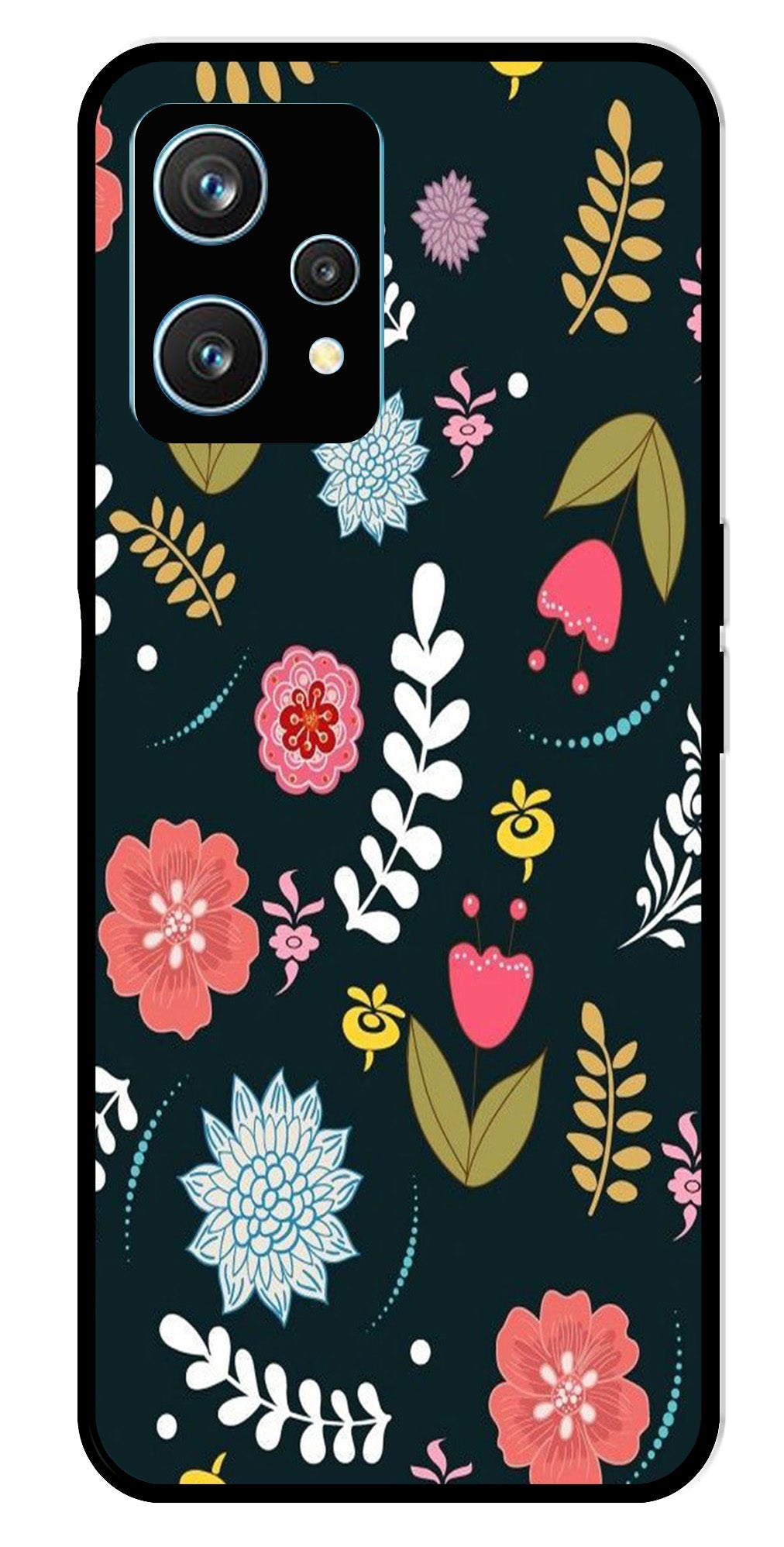 Floral Pattern2 Metal Mobile Case for Realme 9 Pro Plus 5G Floral Pattern2 Metal Mobile Case for Realme 9 Pro Plus 5G (Design No -12)