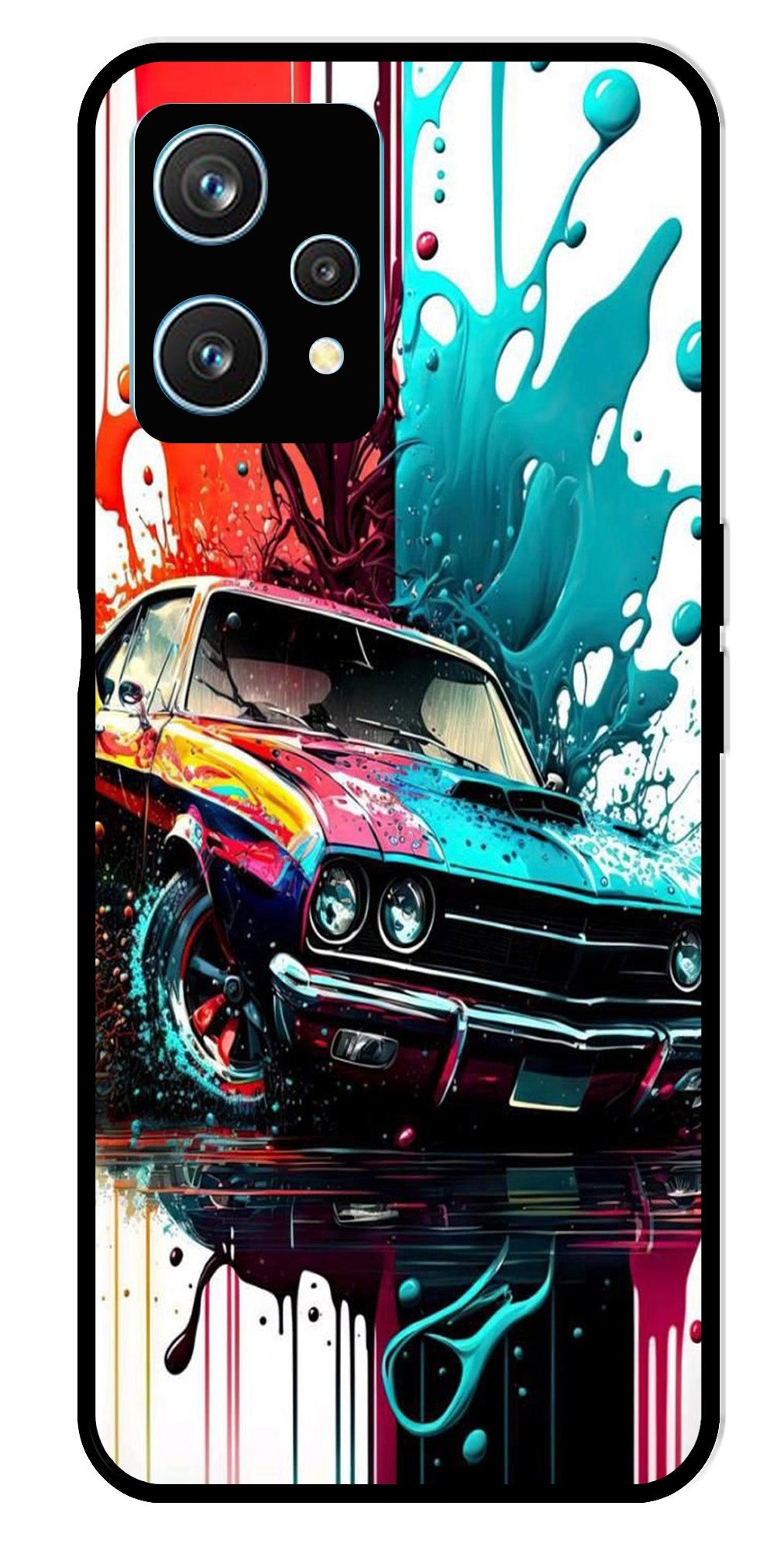 Vintage Car Metal Mobile Case for Realme 9 Pro Plus 5G Vintage Car Metal Mobile Case for Realme 9 Pro Plus 5G (Design No -29)
