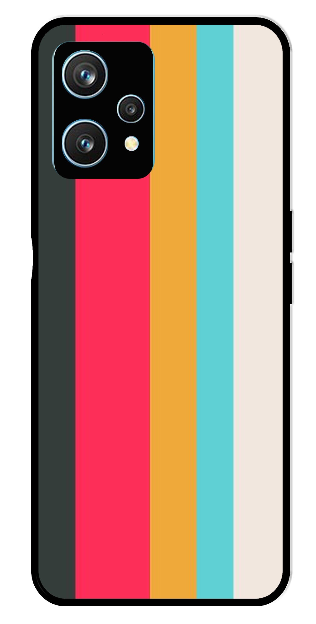 Muted Rainbow Metal Mobile Case for Realme 9 Pro Plus 5G Muted Rainbow Metal Mobile Case for Realme 9 Pro Plus 5G (Design No -31)