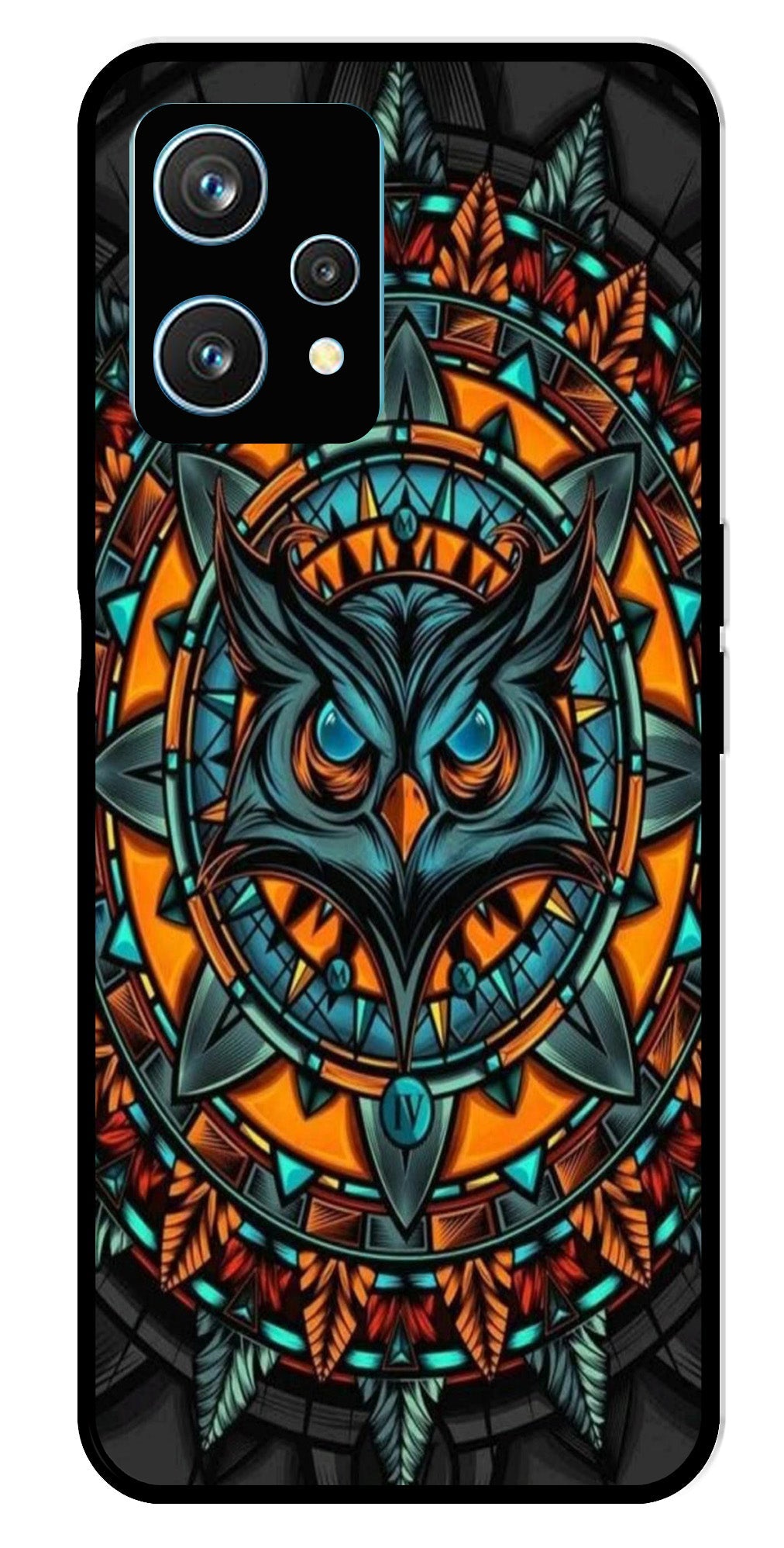 Owl Pattern Metal Mobile Case for Realme 9 Pro Plus 5G Owl Pattern Metal Mobile Case for Realme 9 Pro Plus 5G (Design No -42)
