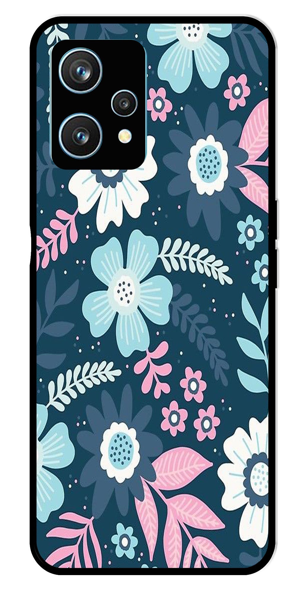 Flower Leaves Design Metal Mobile Case for Realme 9 Pro Plus 5G Flower Leaves Design Metal Mobile Case for Realme 9 Pro Plus 5G (Design No -50)