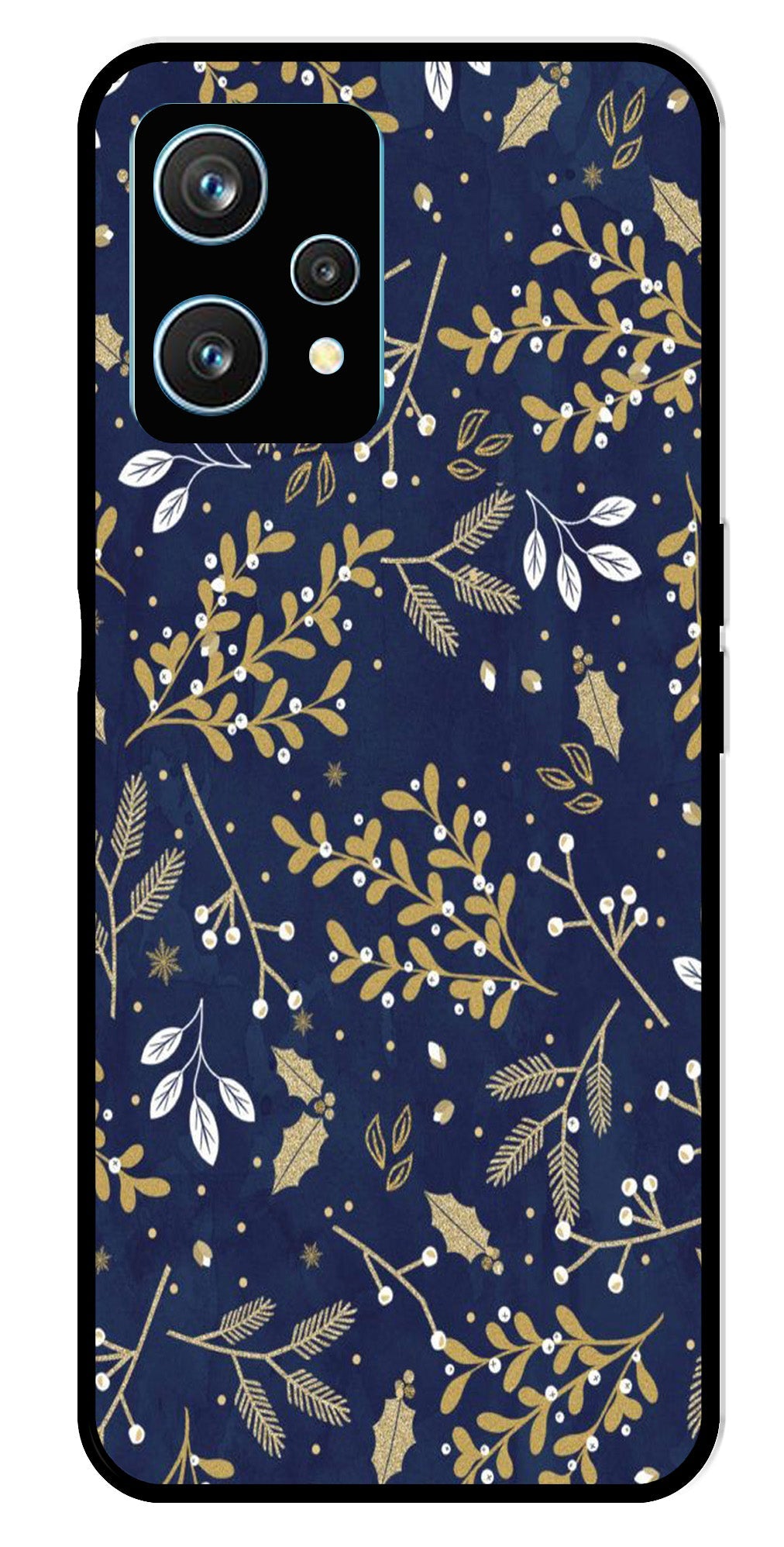 Floral Pattern Metal Mobile Case for Realme 9 Pro Plus 5G Floral Pattern Metal Mobile Case for Realme 9 Pro Plus 5G (Design No -52)