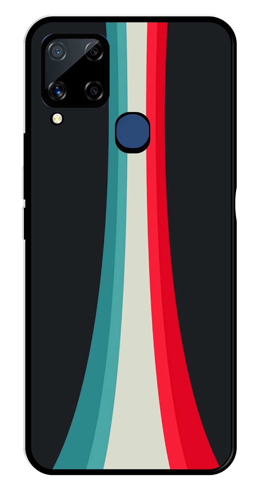 Modern Art Colorful Metal Mobile Case for Realme C15 Modern Art Colorful Metal Mobile Case for Realme C15 (Design No -48)