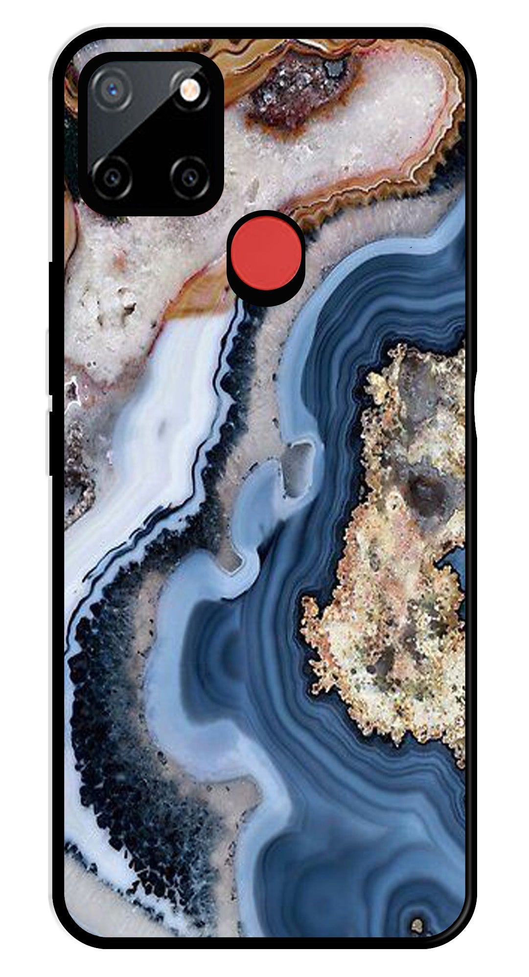 Marble Design Metal Mobile Case for Realme C11 (Design No -53)